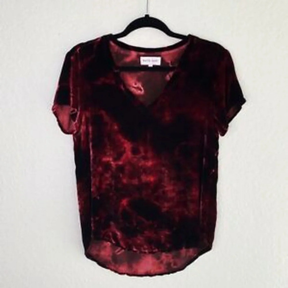 Bella Dahl Velvet Tie-Dye V‎ Neck Tee *New*
